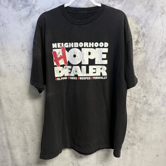 Neighborhood Hope Dealer T Shirt Mens 2XL 24.5x29.5 Black - Picture 2 of 10